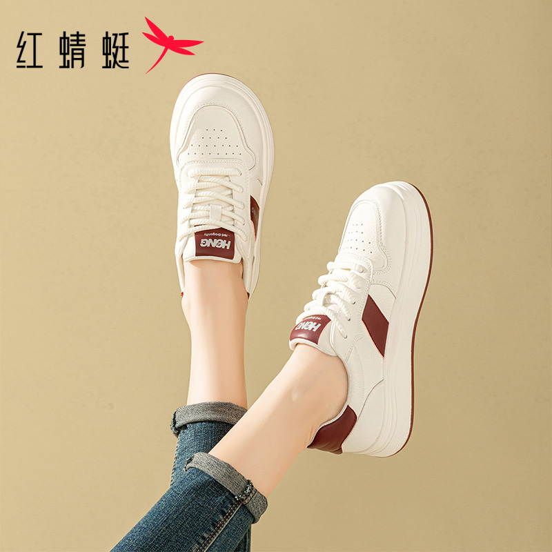 红蜻蜓女鞋2025春秋新款板鞋