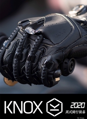 英国KNOX 4代摩托机车外骨骼竞技四季袋鼠皮触屏赛道骑行手套男女