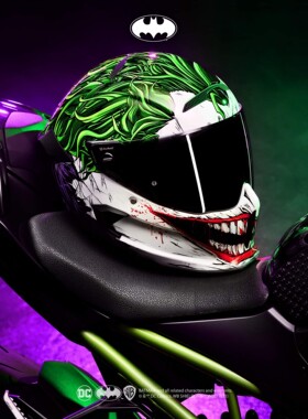 英国RUROC ATLAS 4.0罗宁摩托车DC联名小丑女头盔碳纤维全盔跑盔