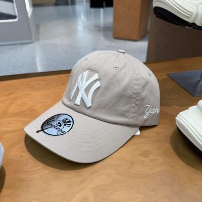 MLB25秋款男女情侣时尚刺绣大标可调节软顶棒球帽鸭舌帽3ACPB245N