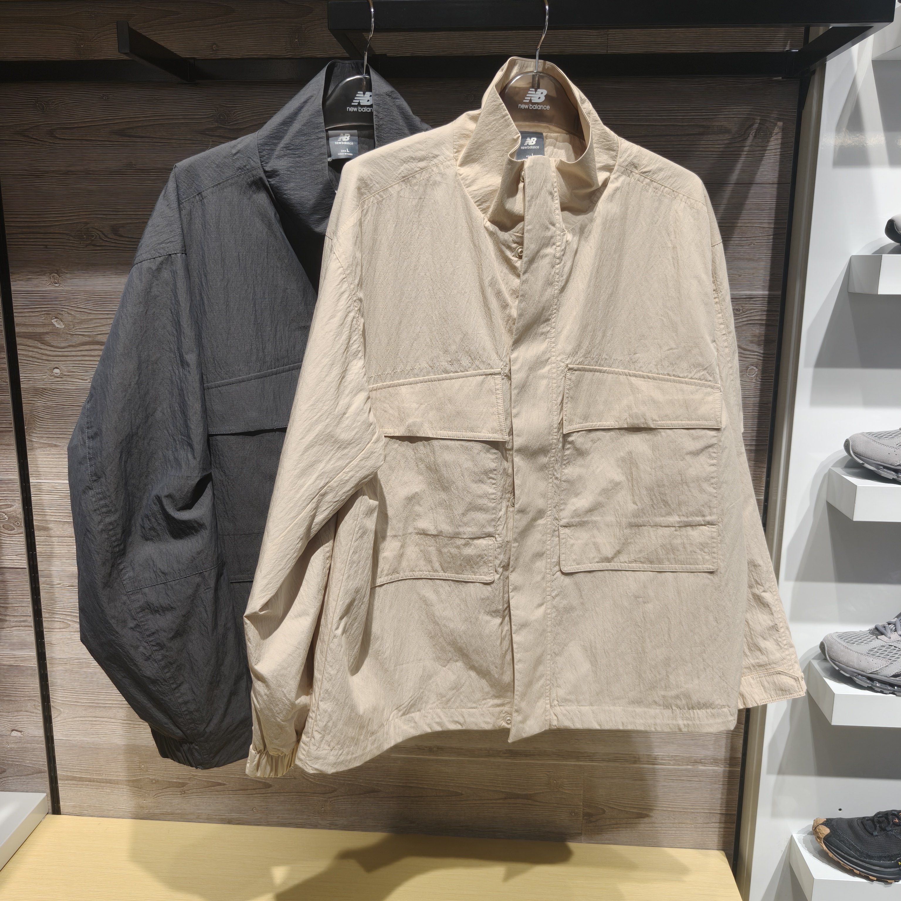 New Balance男子翻领双层宽松外套26秋冬简约防泼水夹克MJ62N0WC