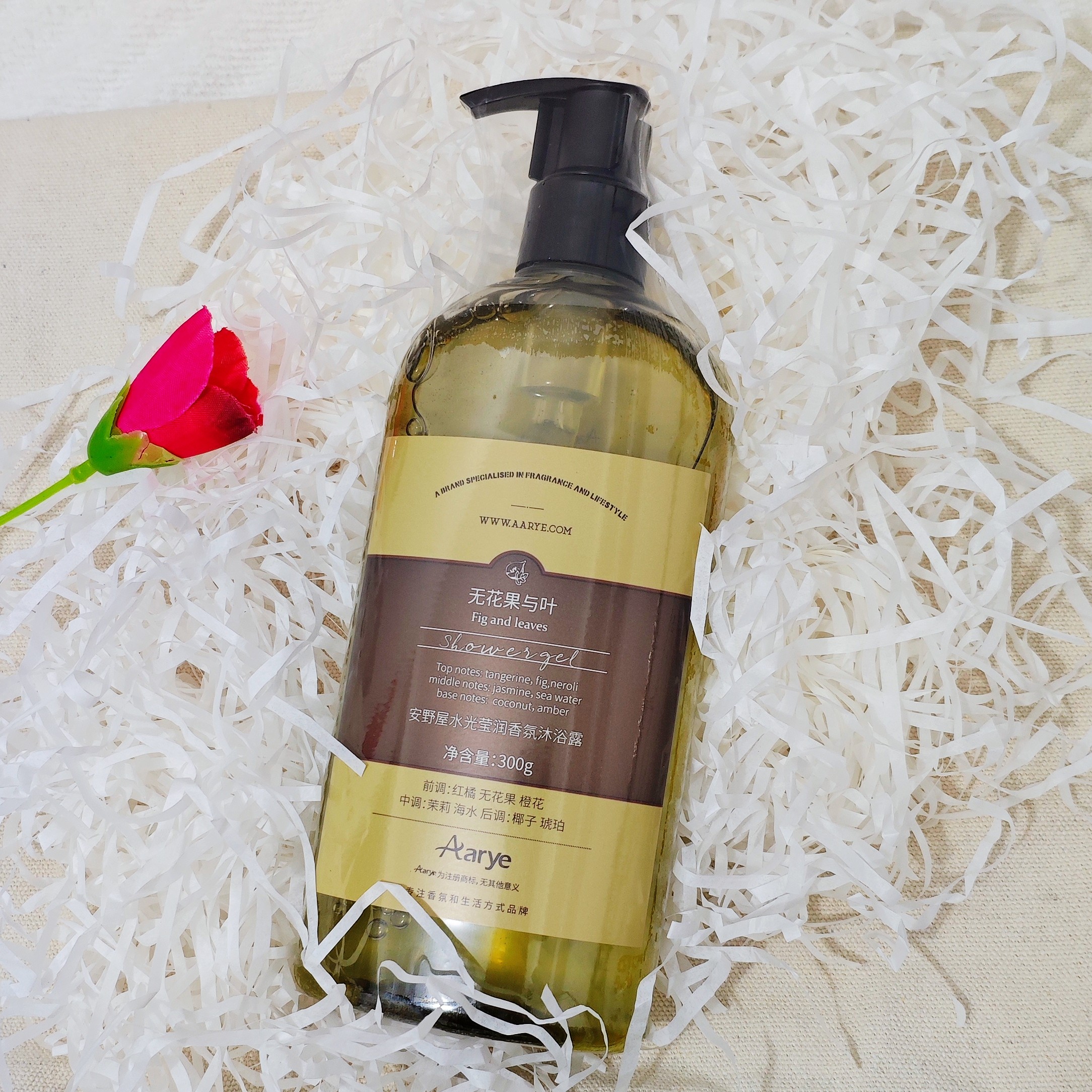安野屋水光莹润香氛沐浴露（无花果与叶）清爽滋润300g