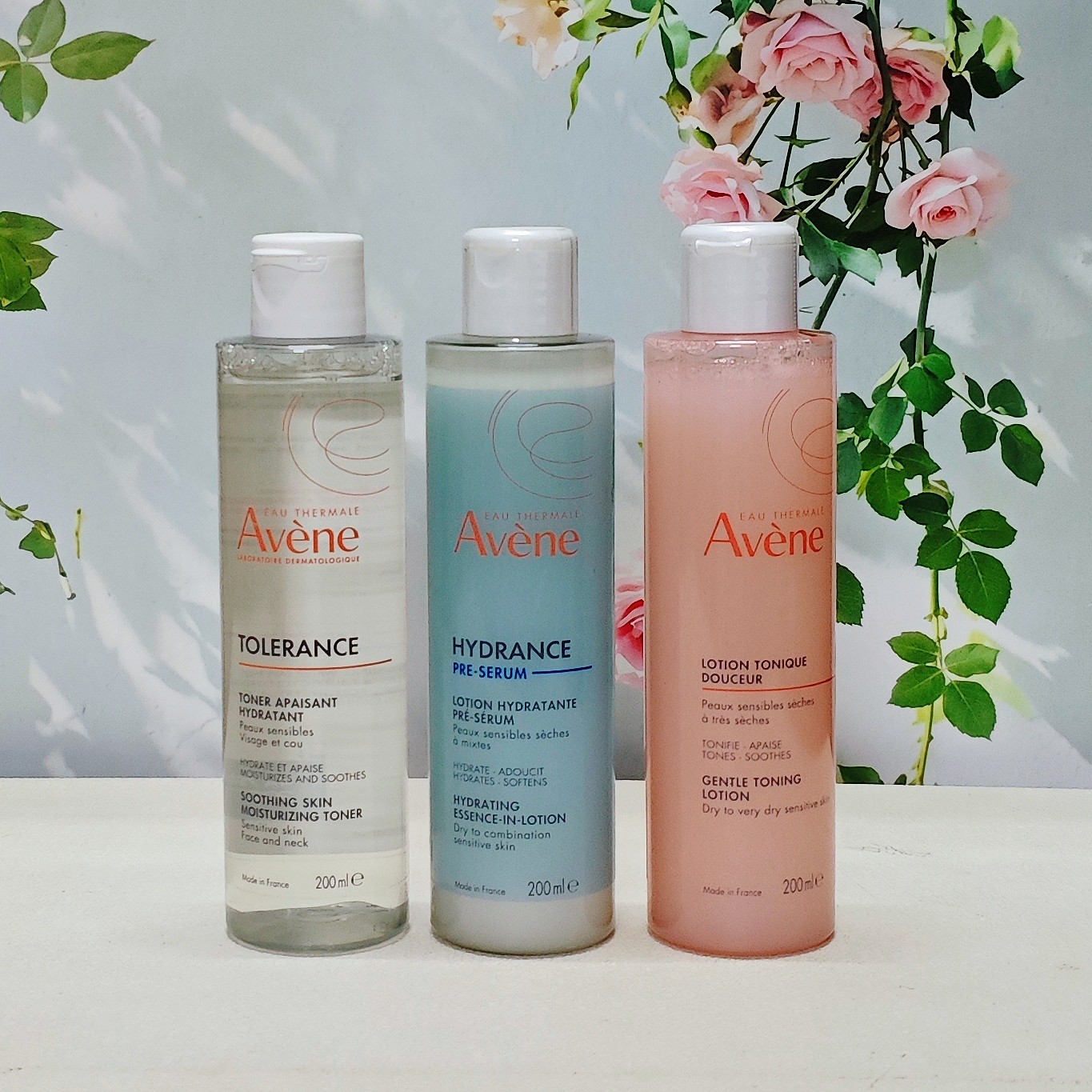 雅漾红蓝CP水乳精华敏肌舒缓保湿粉水恒润小蛮腰爽肤水