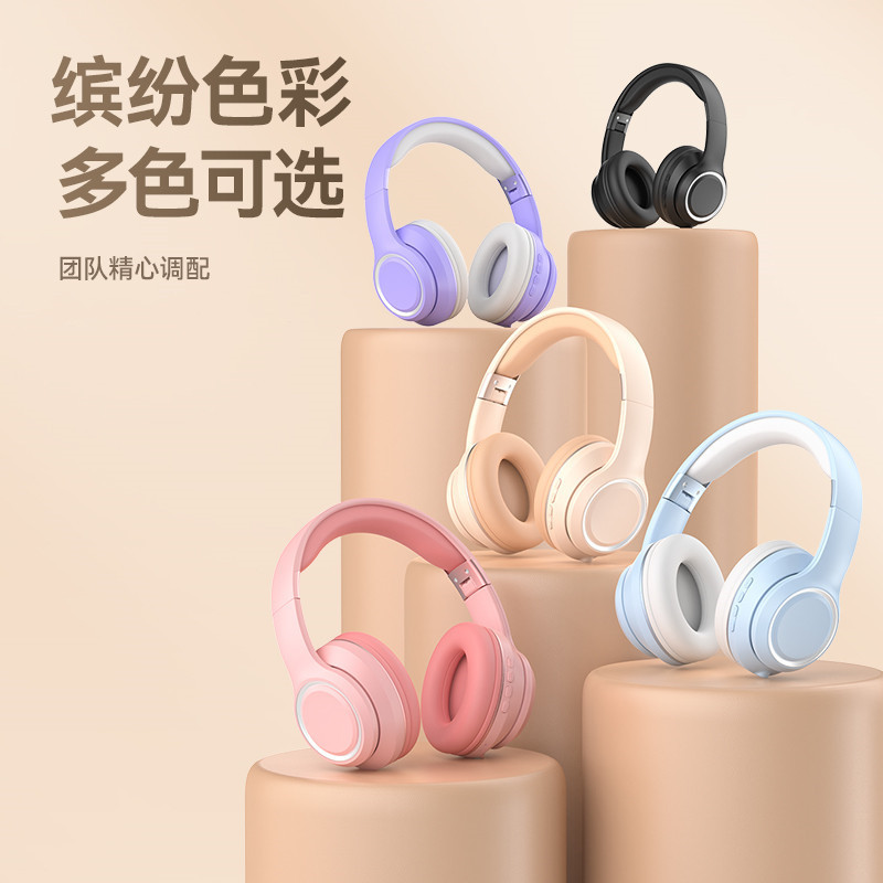 日本无印MUJIE头戴式蓝牙耳机无线可折叠插卡电竞游戏运动跑步电
