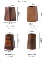 Whole walnut wood, retro wooden pen holder, modern and simple wooden office desktop, stationery storage, free engraving thumbnail 7