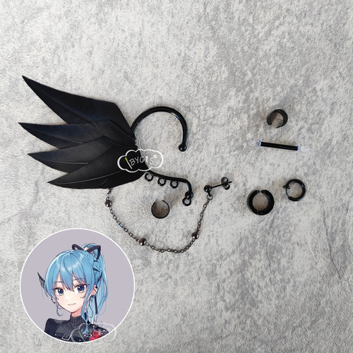 星街彗星演唱会3D形象羽毛耳饰