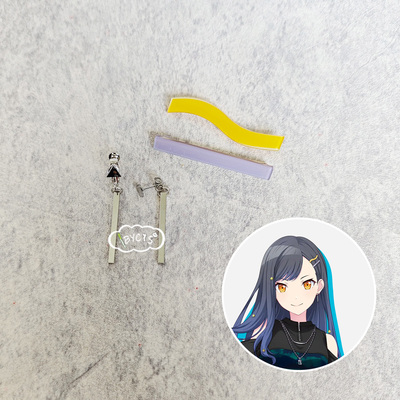 白石杏发卡一字夹耳环耳饰