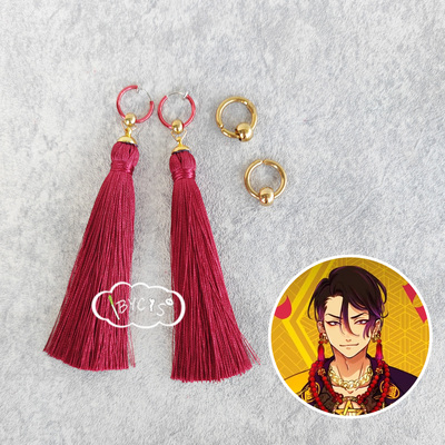 Paradox Live 悪汉奴等翠石依织cos耳环耳饰耳夹cosplay饰品