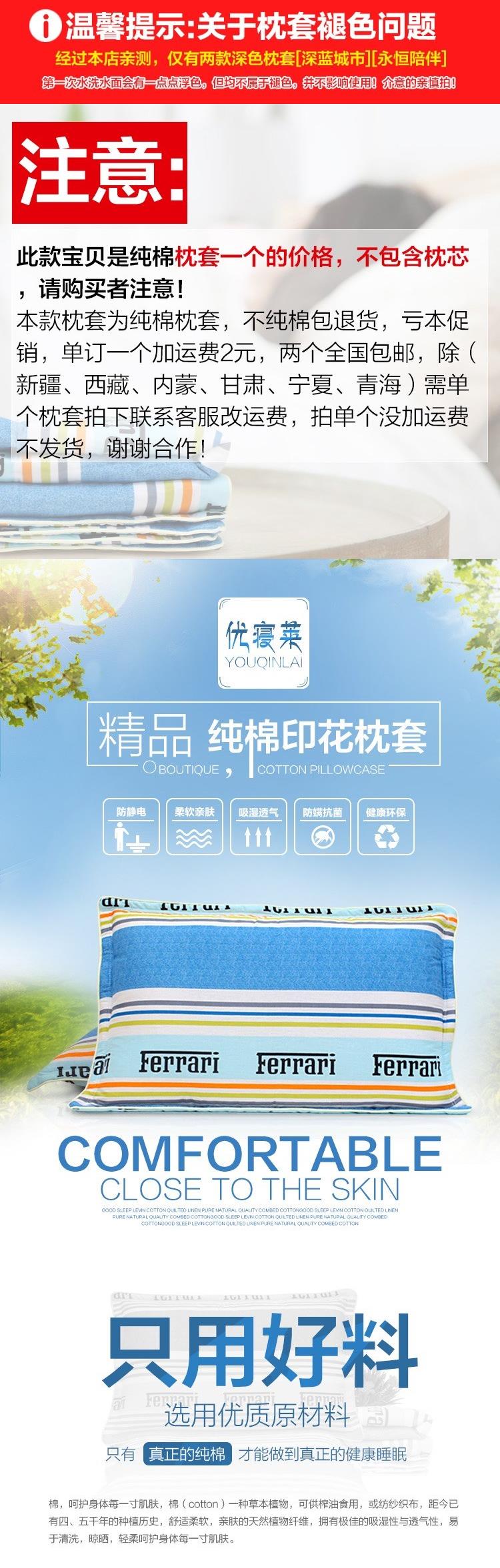 Học sinh dày chăn bông đơn đặt gối bông twill 40 * 70cm dây kéo vỏ gối bông gối - Gối trường hợp gối ôm cao su non