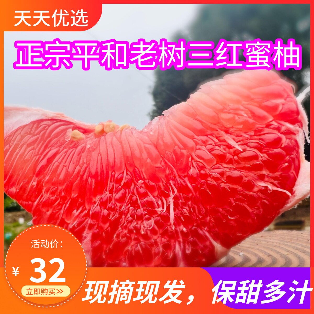 礼盒装漳州平和琯溪老树三红蜜柚