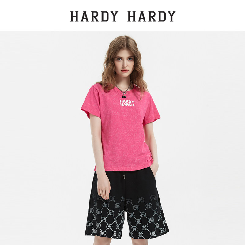 国内代购正品HARDYHARDY官方正品字母LOOG短袖t恤女半袖体恤上衣