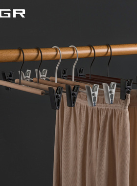 裤架裤夹家用无痕强力裙子收纳衣架高档原木裤夹子裤挂裙夹裤子挂