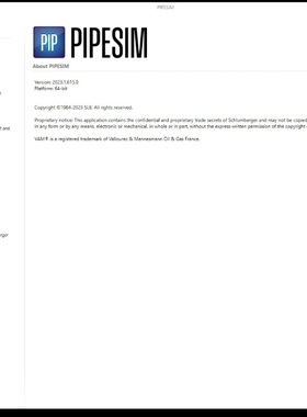 Schlumberger PIPESIM v2023.1.615版本 多相流稳态模拟器附