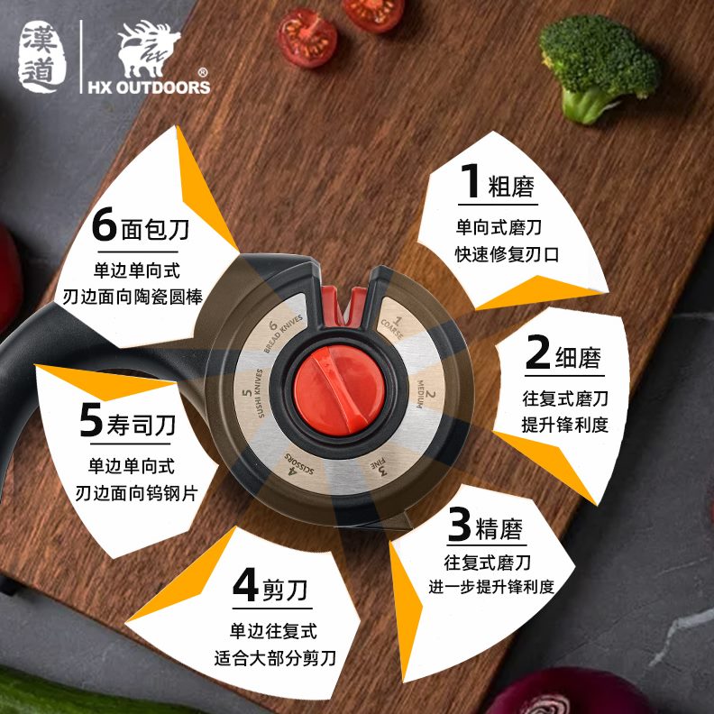 汉道棒器角磨刀石开刃机厨房菜刀定磨刀器专用多功能快速家用手持