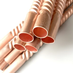 空调铜管螺纹管软管长65cm12 16 19mm软管 易弯曲紫铜波纹管