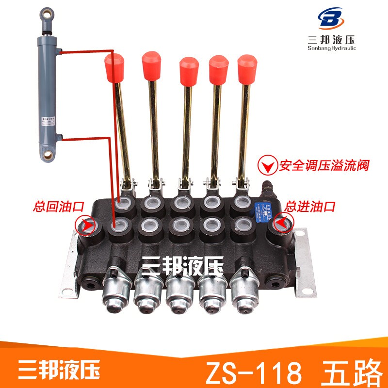 ZS-118液压多路阀分配器双向换向阀控制器分配阀叉车拖拉机配件
