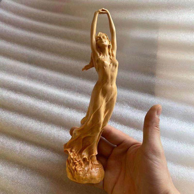 黄杨木雕创意家居饰品人物美女客厅摆件实木手把件古典工艺品初春,特色手工艺,其他特色工艺品,淘宝优惠券,粉丝福利购,淘宝优惠卷