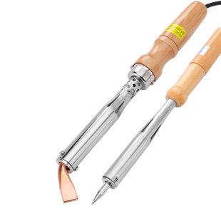 大功率木柄钝铜弯头电烙铁修模招牌字焊接100W200W300W大洛铁焊锡