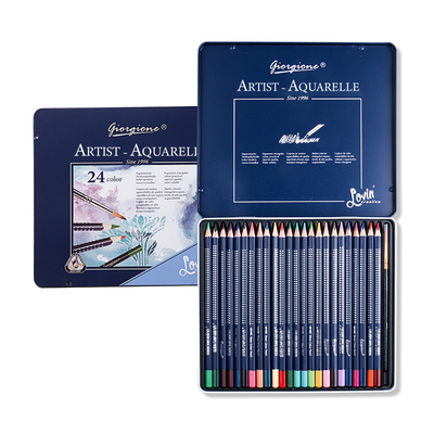 乔尔乔内彩色铅笔套装油性铁盒水溶性彩铅美术画笔画画专用彩色笔