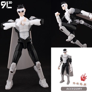 无敌少侠周边3D打印多关节超人可动手办人偶动漫周边玩具礼物