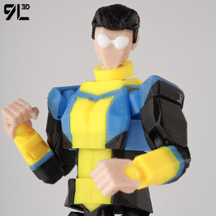 无敌少侠周边3D打印多关节超人可动手办人偶动漫周边玩具礼物