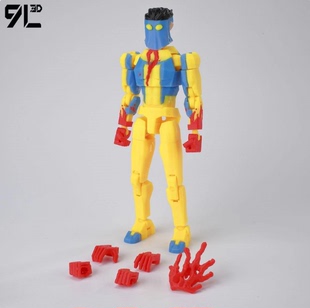 无敌少侠周边3D打印多关节超人可动手办人偶动漫周边玩具礼物