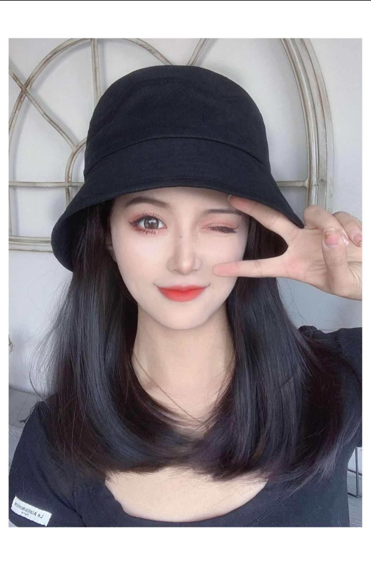 帽子带头发一体新款渔夫帽假发连帽化疗夏天夏季时尚女士戴的网红