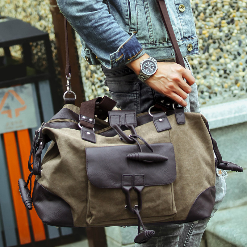 梵客莱利韩版单肩旅行手提包帆布包复古斜挎男包斜跨背包休闲男士,搬运/仓储/物流设备,机械式停车设备（立体停车库）,淘宝优惠券,粉丝福利购,淘宝优惠卷
