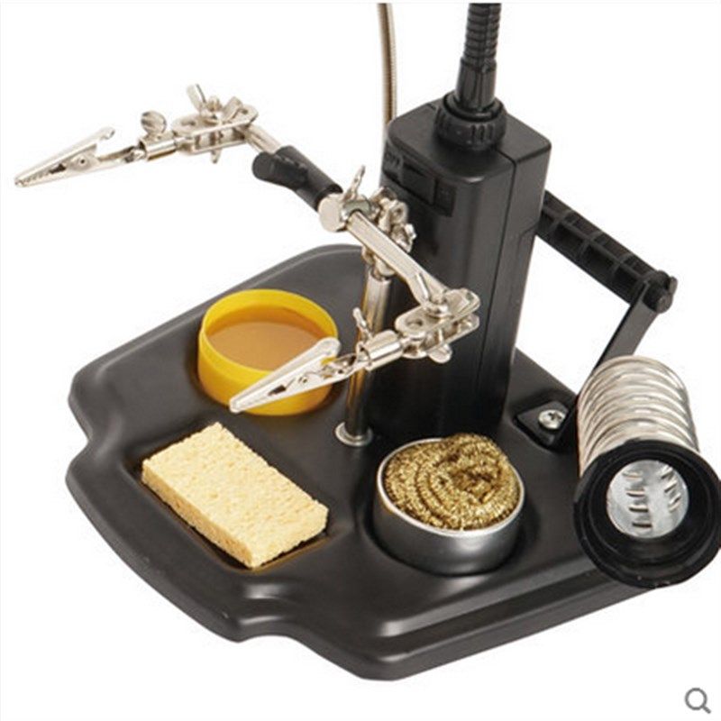 Proskit/宝工SN-396焊接放大镜座夹持式烙铁架工作台架线路板夹