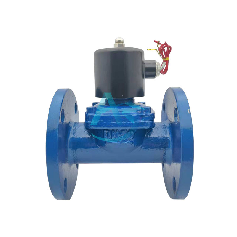 ZCS铸钢水用电磁阀24v220v常闭法兰电磁水气阀DN50 65 80 100 150