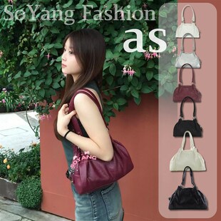 ason流浪包博主同款韩国24FW皮面机车单肩腋下手提包