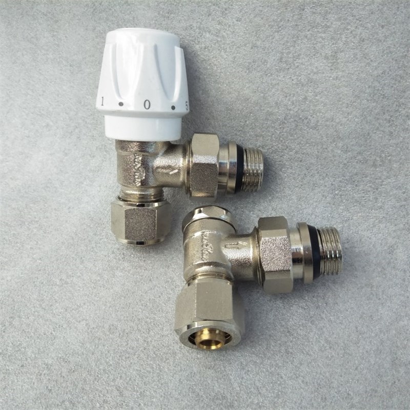 全铜地暖分水器铝塑管卡套进水回水阀门4分6分手动温控调节阀