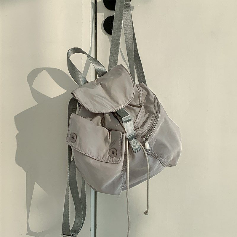 韩系博主小众机能风双肩包背包休闲中性多口袋书包轻便纽扣户外,搬运/仓储/物流设备,机械式停车设备（立体停车库）,淘宝优惠券,粉丝福利购,淘宝优惠卷