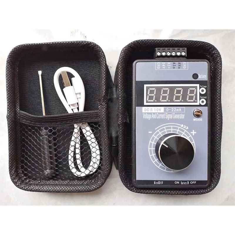 高精度手持正d负电压0-10V5Vw+电流0-4-20mA信号发生器模拟源校验