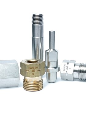 CGA350转NPT外丝内丝堵头自动焊VCR转换接头不锈钢1/4NPT