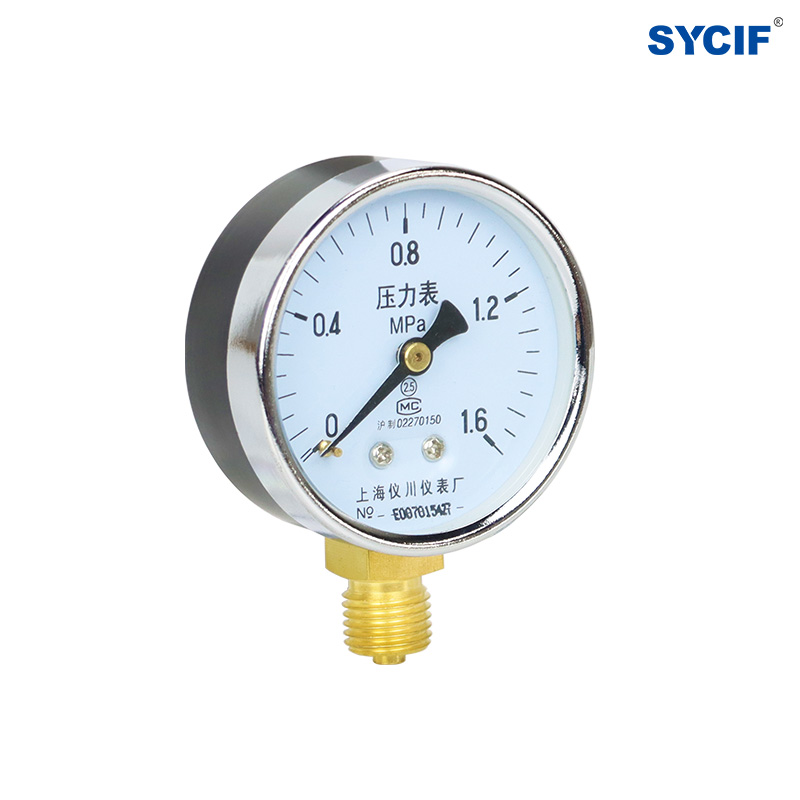 上海仪川仪表  60径向 水压气压油压真空压力表0-1.6MPa 空调地暖