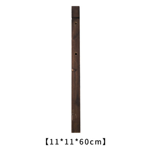 户外实木护栏立柱碳化防腐木穿绳防护围栏河道景区小湖边栏杆栅栏