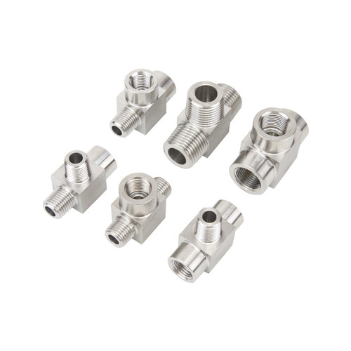 304不锈钢内外丝三通 压力表内丝外丝T型三通2分4分M20M14M10高压