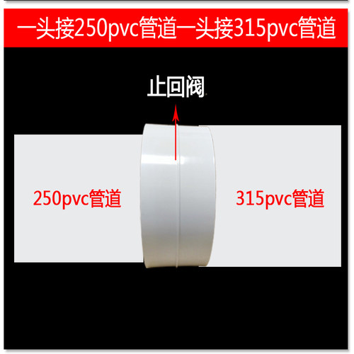 315pvc止回阀烟道厨房专用饭店餐厅大排量油烟机250管道止逆阀200