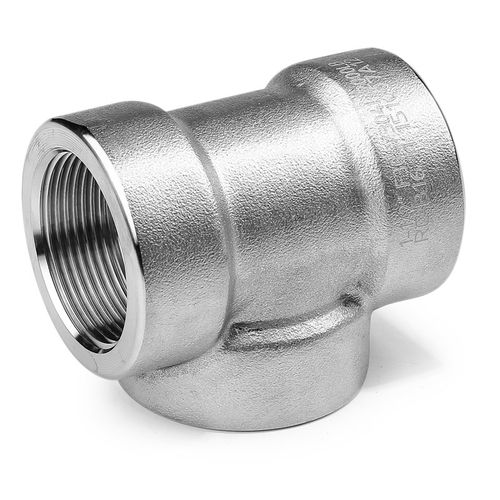 内丝三通NPT耐140KG高压管件2000LB锻不锈钢304316L天佑管业102