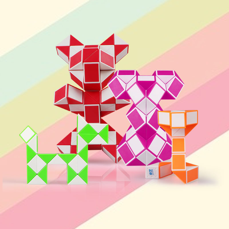 奇艺百变魔尺套装全套24段幼儿园36段48段72段60节磨尺魔方蛇形尺