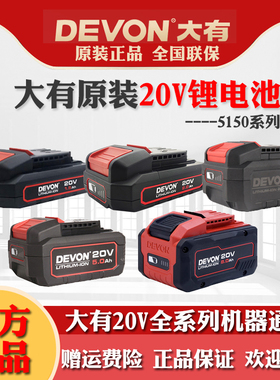 大有20V锂电池2906适配5298电钻5401电锤2903角磨5733扳手充电器