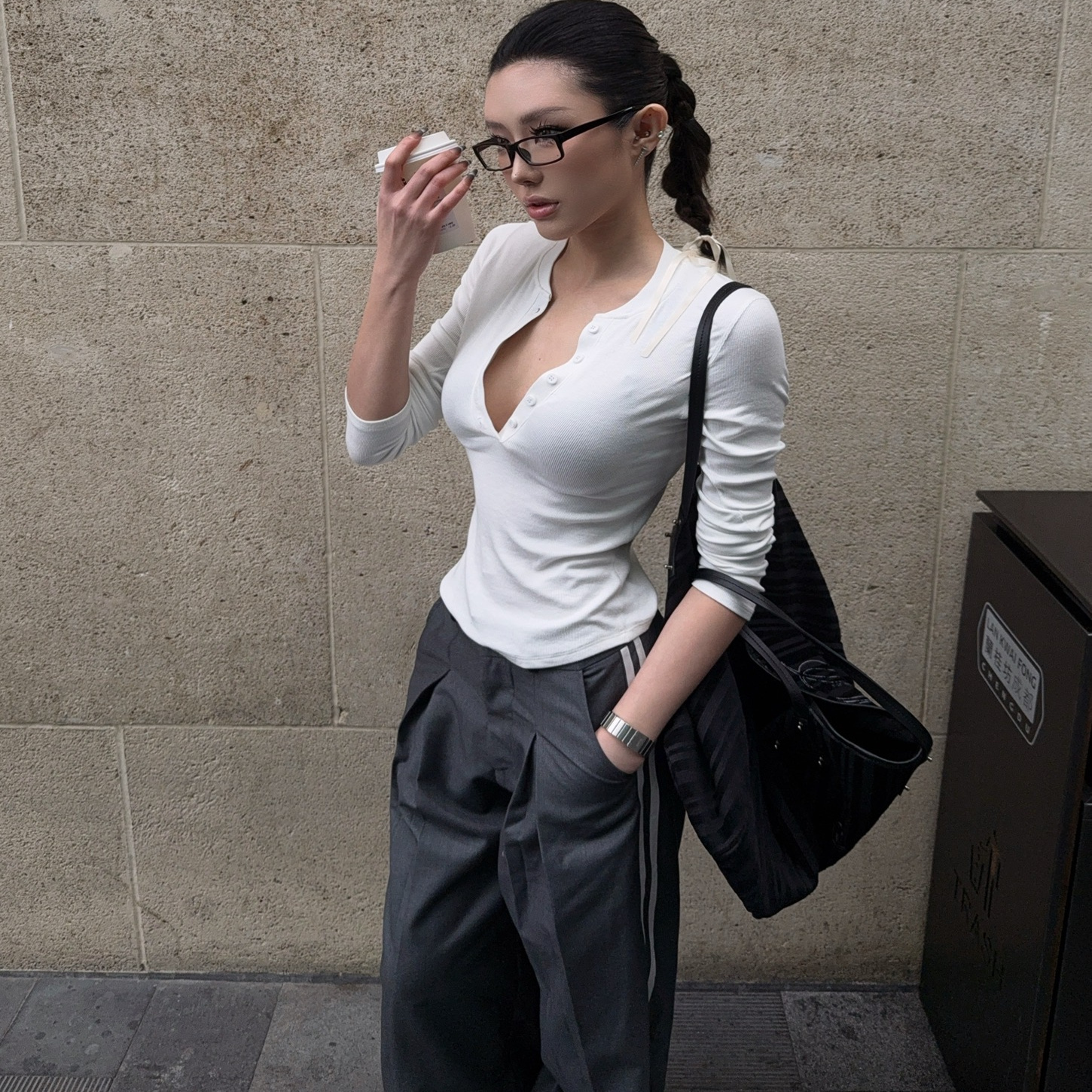 HunterGirl美式亨利衫