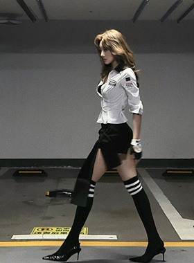 HunterGirl黑色性感低腰打结裙裤女夏季新款设计感不对称休闲短裤