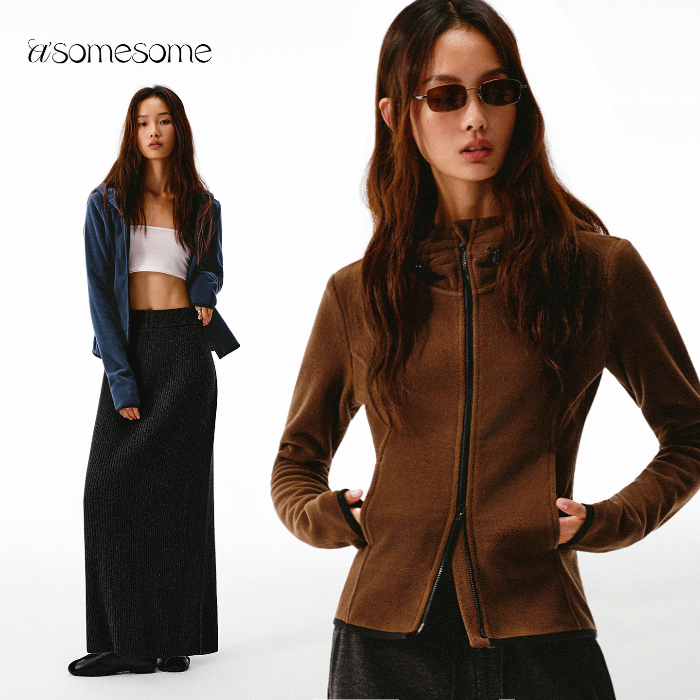 asomesome美式摇粒绒修身连帽外套女秋冬防风保暖抓绒衣休闲上衣,女装/女士精品,短外套,淘宝优惠券,粉丝福利购,淘宝优惠卷