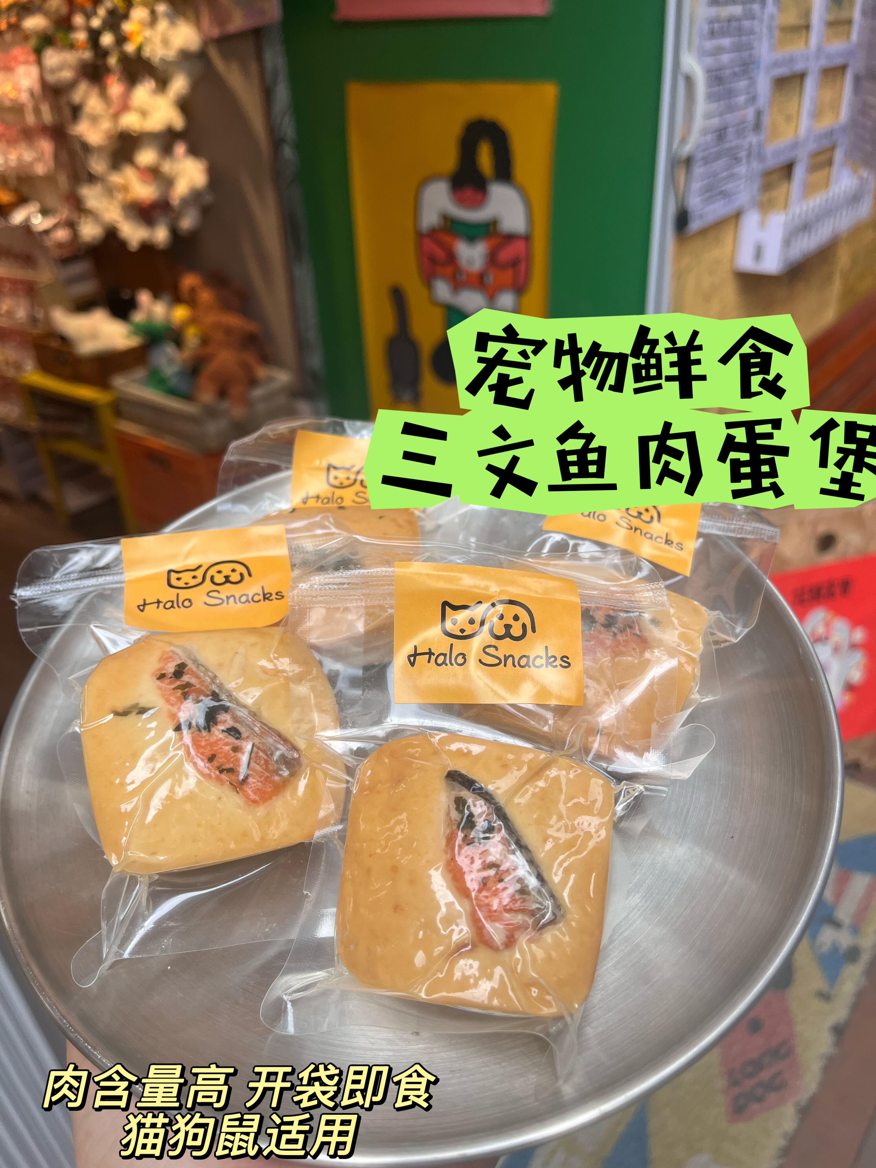 三文鱼肉蛋堡宠物鲜食包鸡肉时蔬猫狗狗仓鼠金丝熊营养长肉辅食包