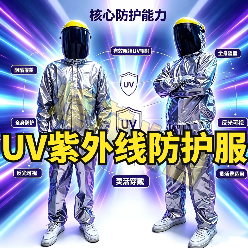 UV紫外线防护服实验室防护服电焊UVABC防护服工业uv防护面罩头盔