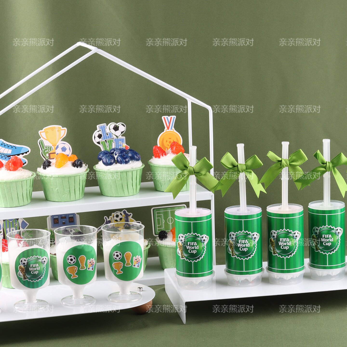 男孩体育生日宴派对世界的杯足球元素卡通蛋糕插卡插件甜品台摆件