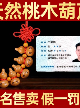 五帝钱葫芦挂件门对门桃木真品铜钱入户门口吉祥中国结客厅室内