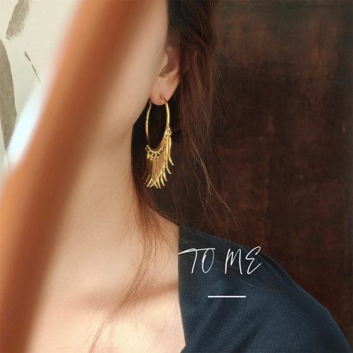 Tome/复古轻奢气质小众个性夸张耳环女独特设计感圆圈耳圈